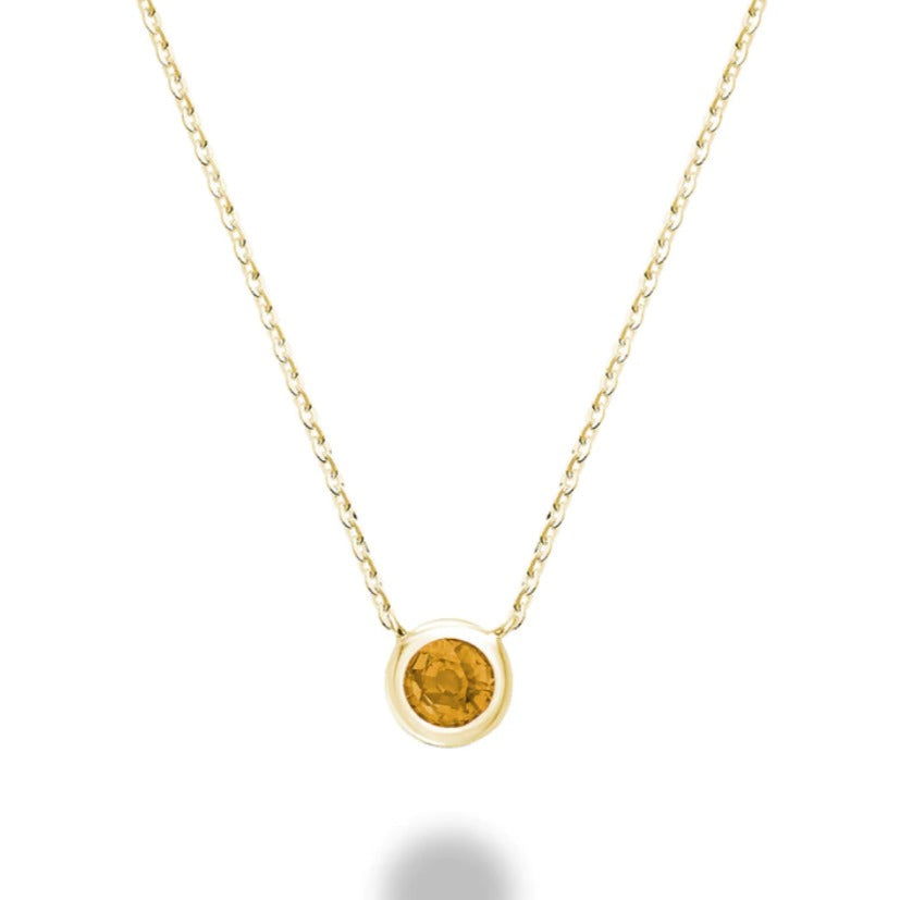 Citrine Necklace in Sterling Silver | LVN783-CT | Valina Fine Jewelry