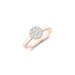 Dazzling rose gold ring with 0.10ct diamond cluster