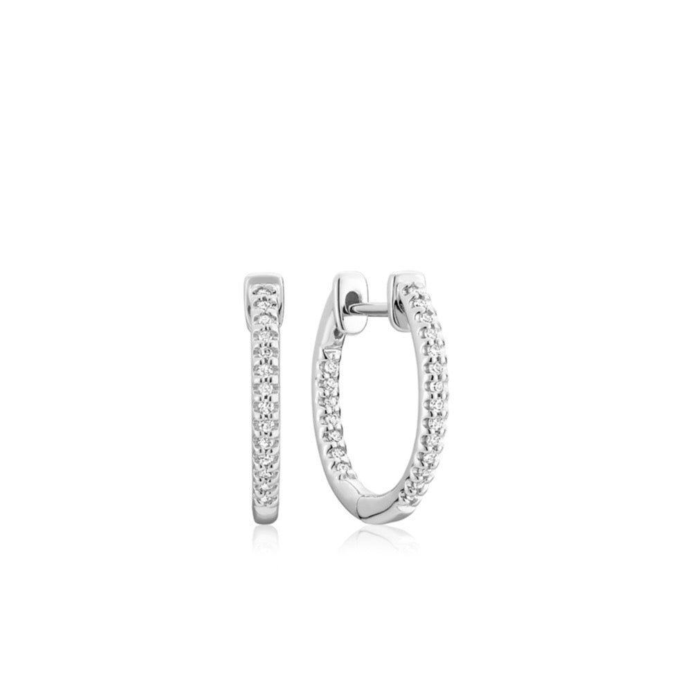 Diamond inside-out hoop earrings in 10kt white gold