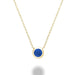 10kt Yellow Gold Blue Sapphire Bezel Set Necklace