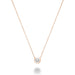 Luxurious Diamond Bezel Necklace in Rose Gold | 14kt Gold Bezel Setting