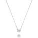 Elegant Diamond Bezel Necklace in White Gold | Radiant Brilliant-Cut Diamond