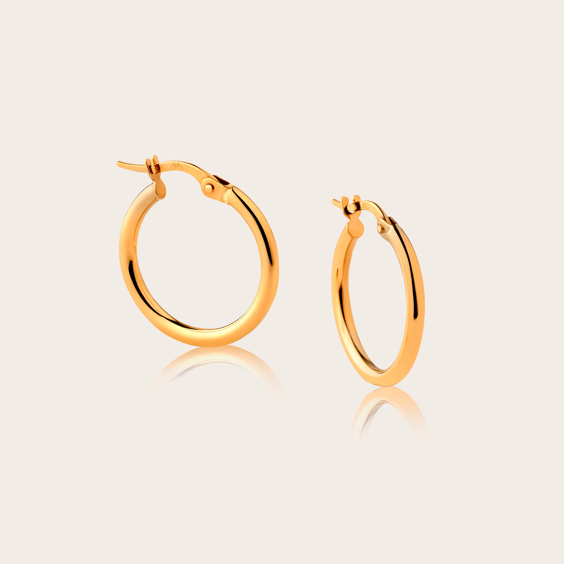 Midi Hoops of 14kt Gold