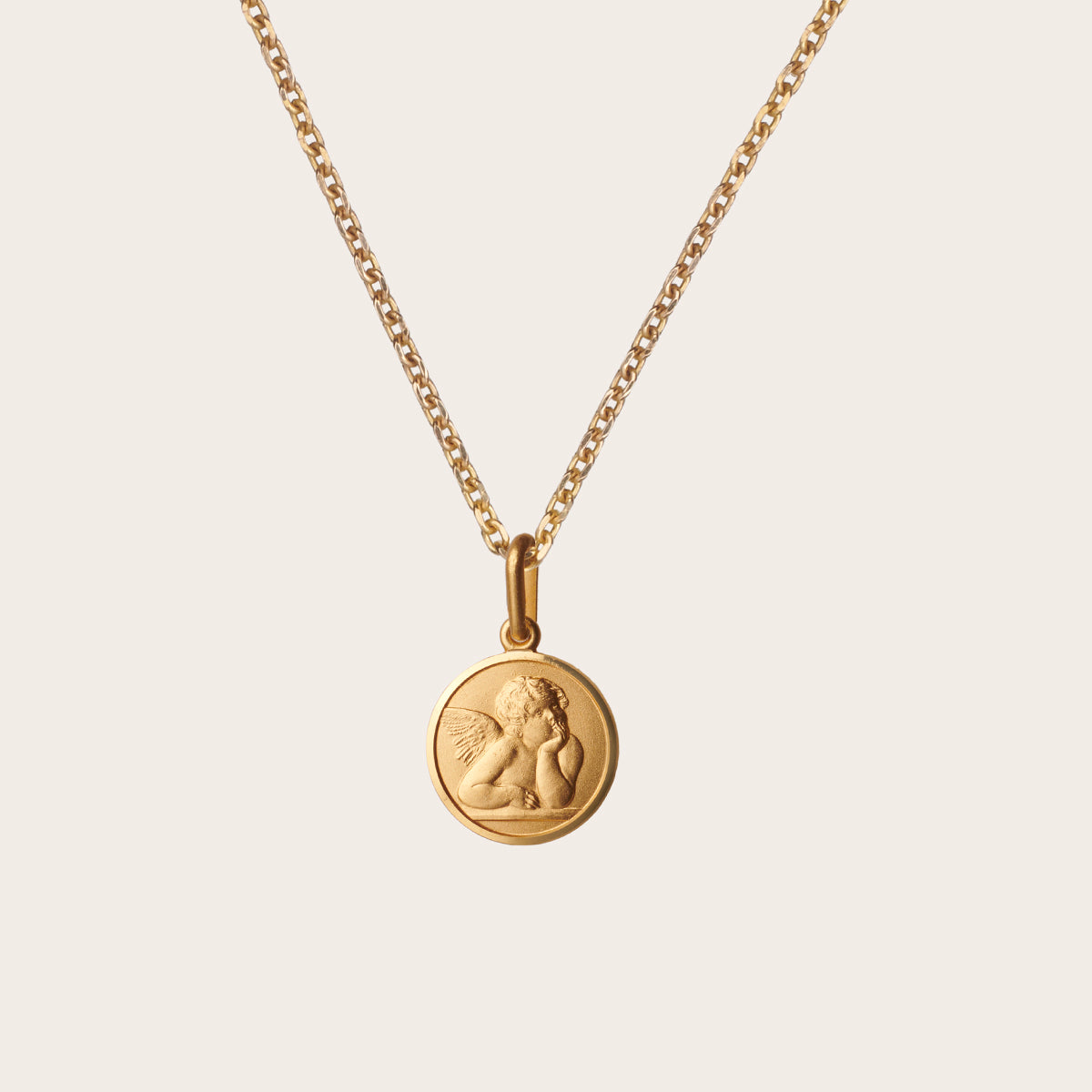 Small Cherub Pendant of 14kt Gold