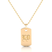 14kt Yellow Gold Classic Large Tag Pendant with Old English Font Engraving