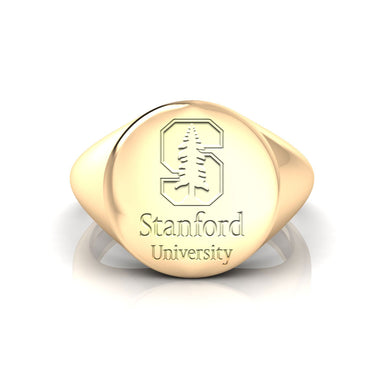 Stanford Scooped Round Signet Ring - Ivy Rhode