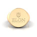 This image shows the front view of the Elon University Statement Class Ring in 14kt yellow gold. The ring is made of high-quality gold and features a beautiful design. The logo is a bold and eye-catching way to show your pride in Elon University.